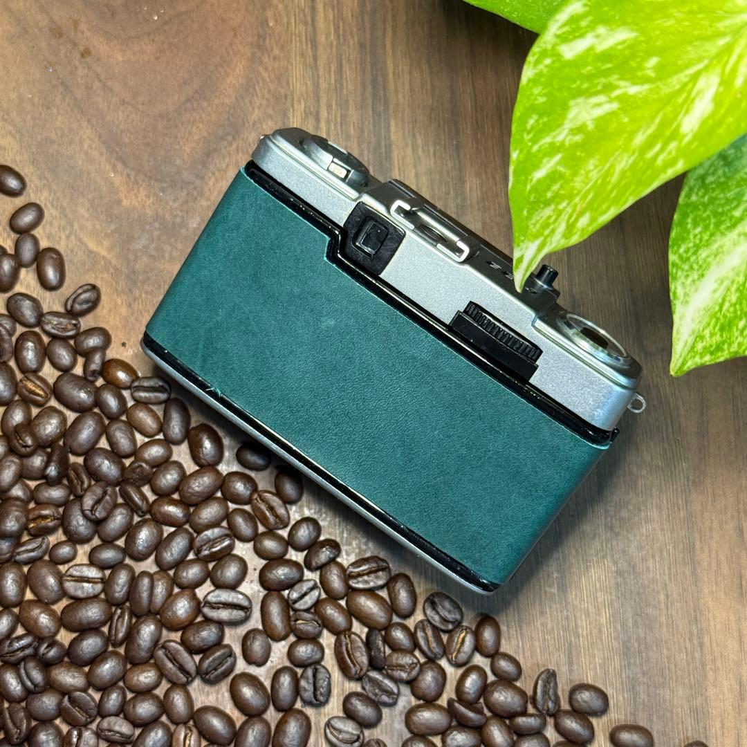 ✴️初心者向✴️グリーンレザー✴️実写・分解整備済✴️オリンパスPEN EE-3 完動品