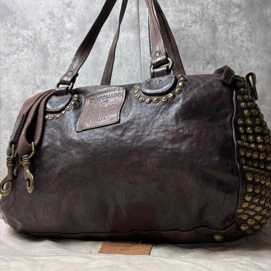 カンポマッジ TEODORANO 2way スタッズ トート ショルダーバッグ