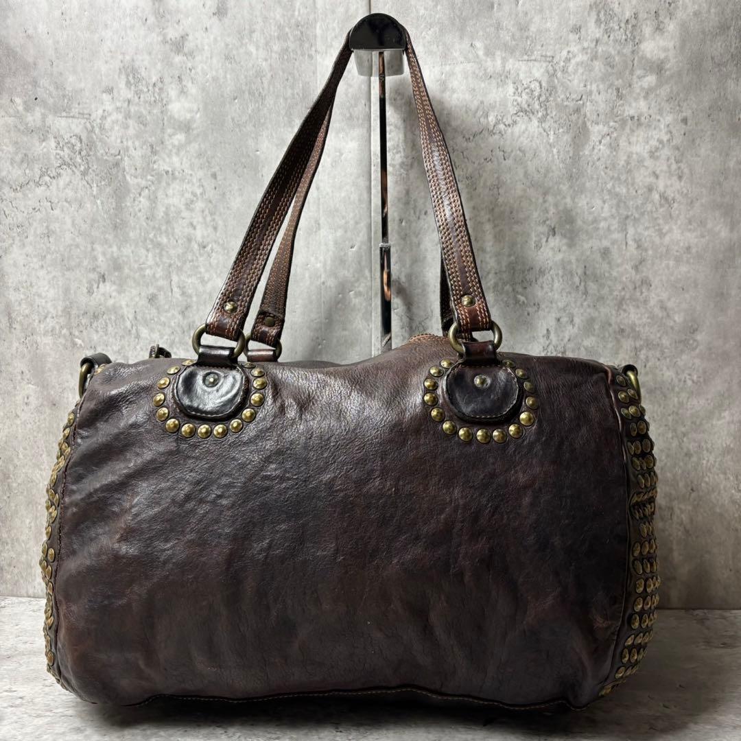 カンポマッジ TEODORANO 2way スタッズ トート ショルダーバッグ