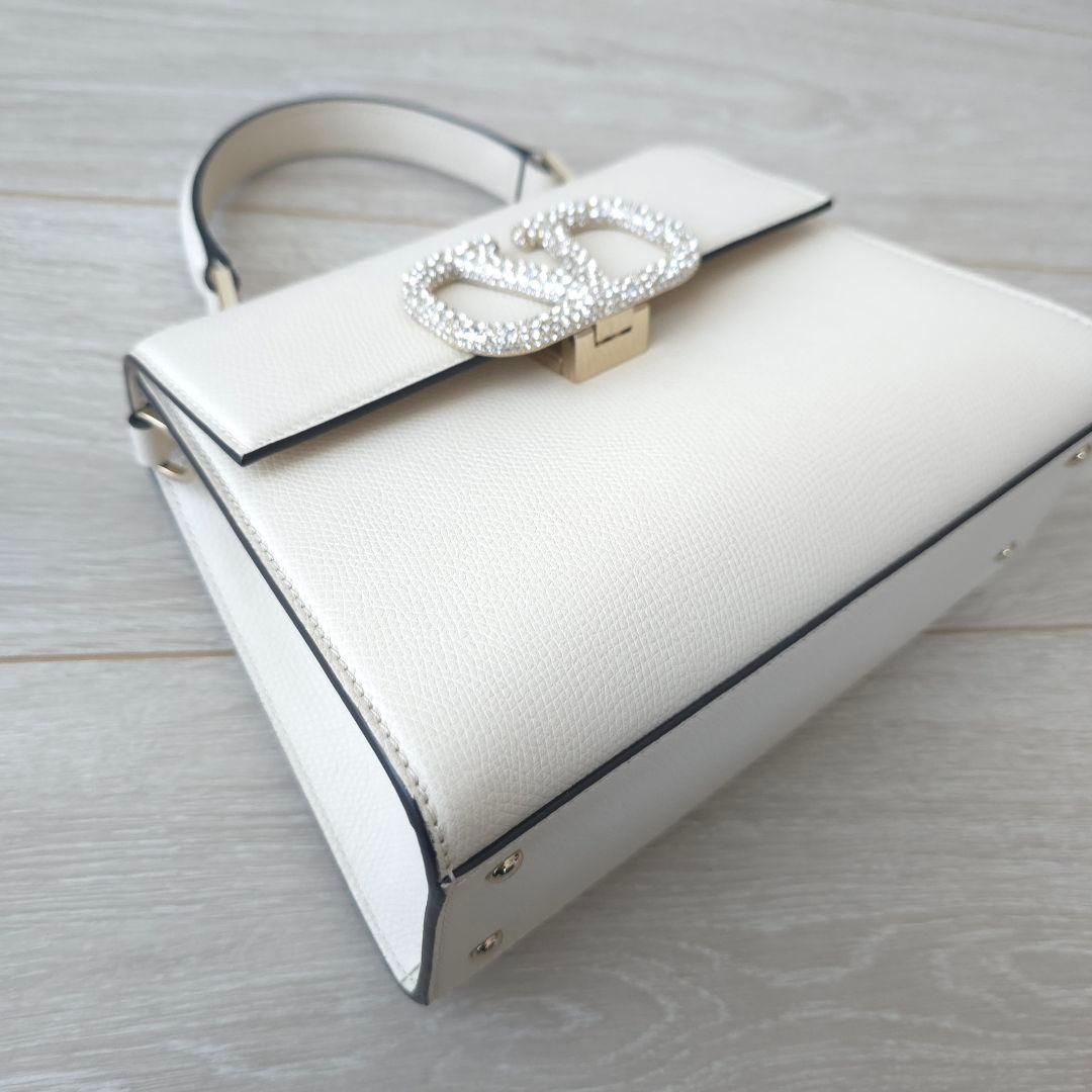 訳あり極美品【ヴァレンティノ】Vスリング　ジュエル　スモール　ハンドバッグ