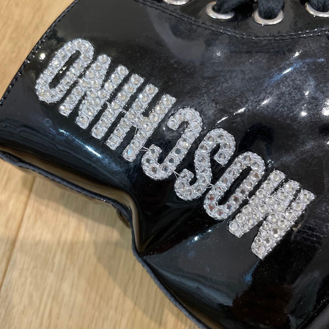 MOSCHINO モスキーノ　キッズアンクルブーツ　ロゴ付き
