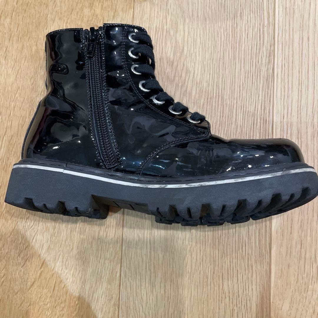 MOSCHINO モスキーノ　キッズアンクルブーツ　ロゴ付き