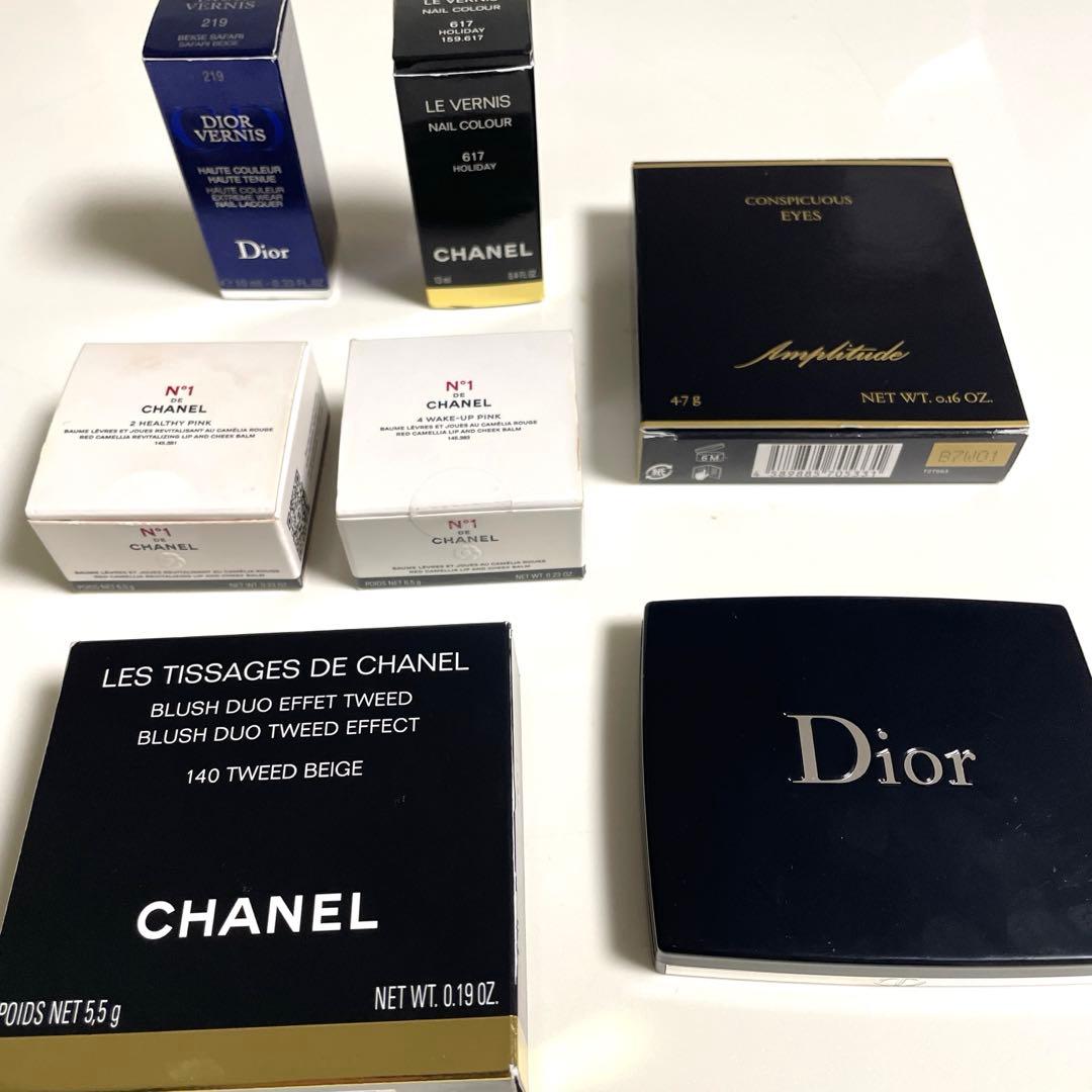 シャネルディオール六万相当7点リップ&チークボーム2色入全て試用から2度使用のみ