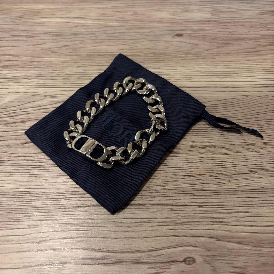 Dior CDロゴ シルバー チェーンブレスレット