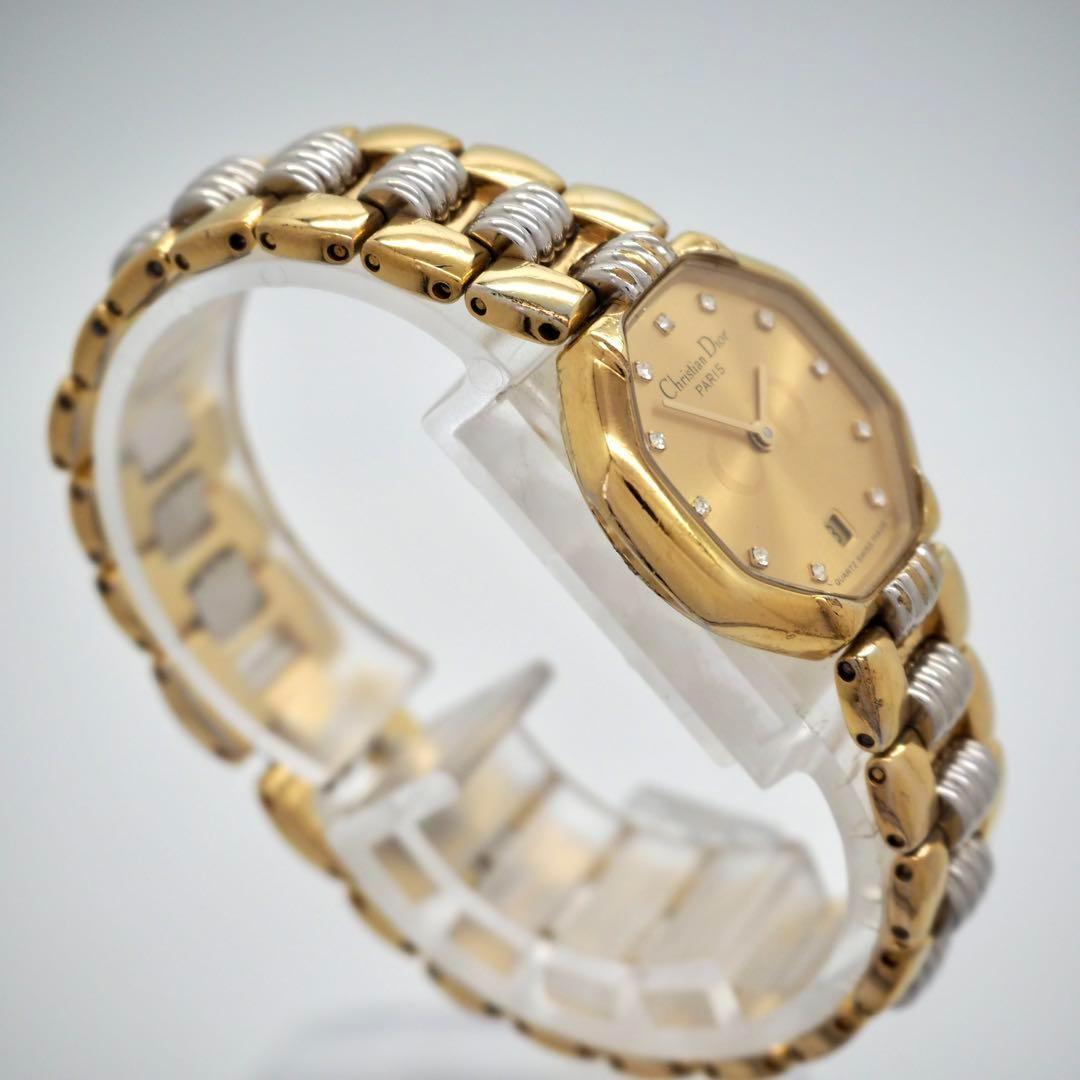 専用164 クリスチャンディオール　ゴールド　オクタゴン　ダイヤ　レディース