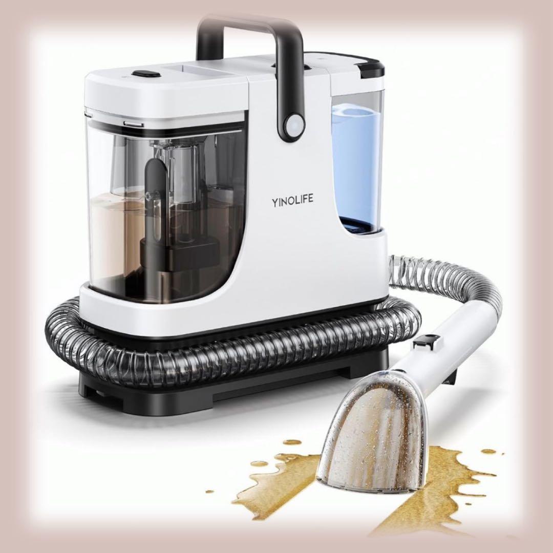 コンパクト パワフル カーペットクリーナー 18000Pa超強吸引力 小型