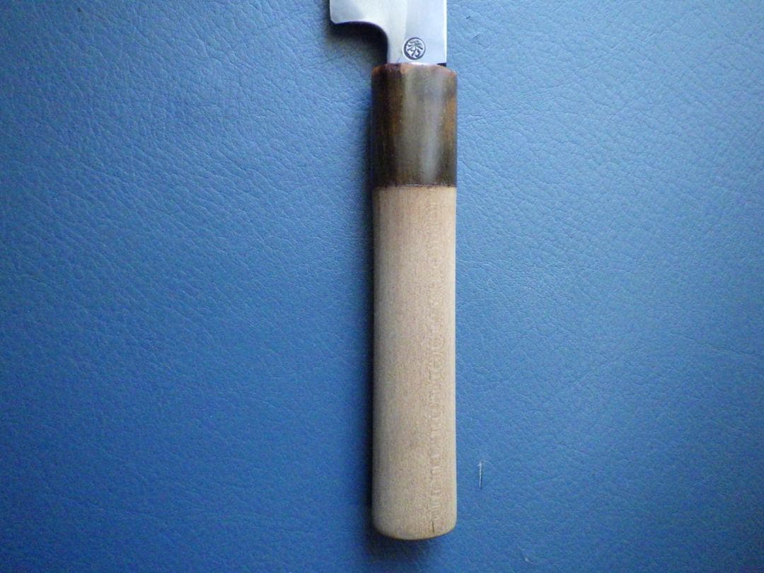 正本★和包丁★水牛柄ハガネ★本霞研ぎ済み★昭和ビンテージ★