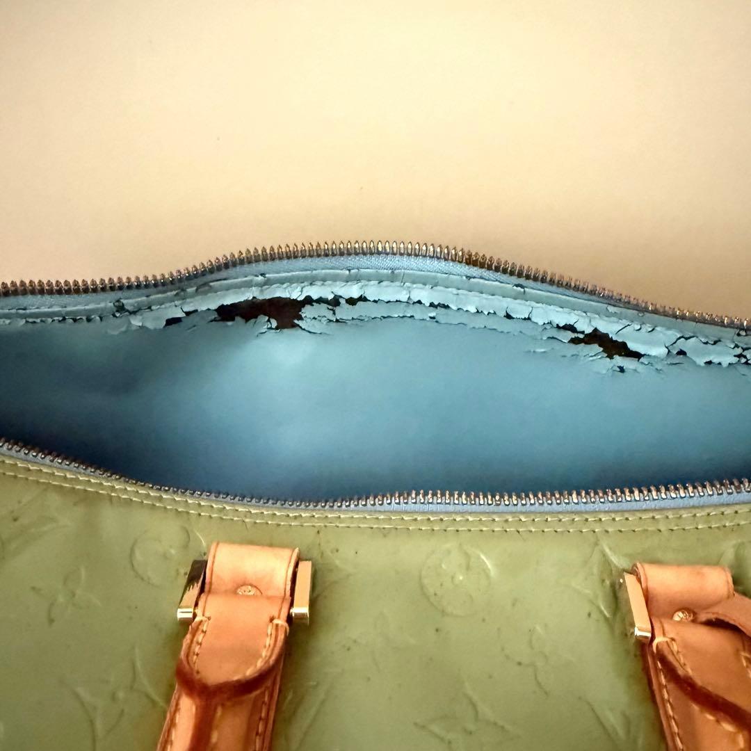 ルイヴィトン ボストンバック　ヴェルニ　ベビーブルー（ジャンク品）