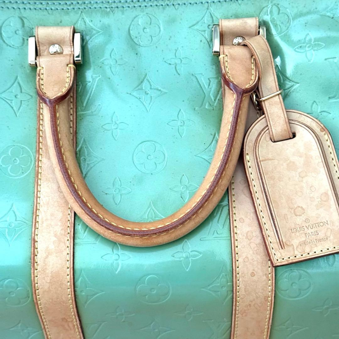 ルイヴィトン ボストンバック　ヴェルニ　ベビーブルー（ジャンク品）