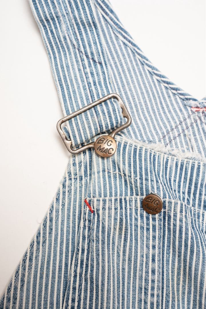 60s BIGMAC オーバーオール　ヒッコリー　古着　ヴィンテージ