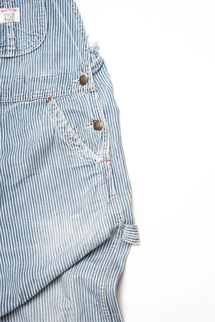 60s BIGMAC オーバーオール　ヒッコリー　古着　ヴィンテージ