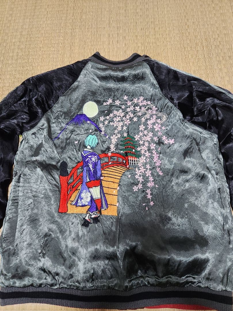 美品　レア　雅結 　錦　エヴァンゲリオン　リバーシブルスカジャン