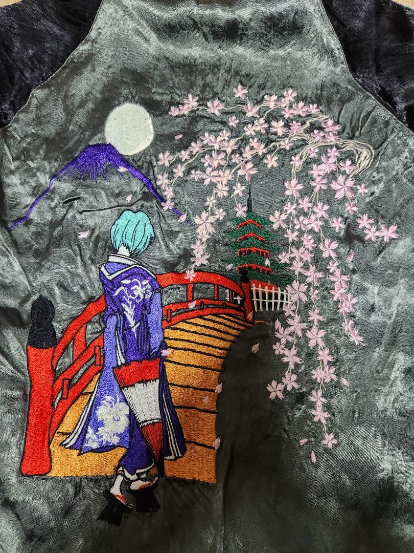 美品　レア　雅結 　錦　エヴァンゲリオン　リバーシブルスカジャン