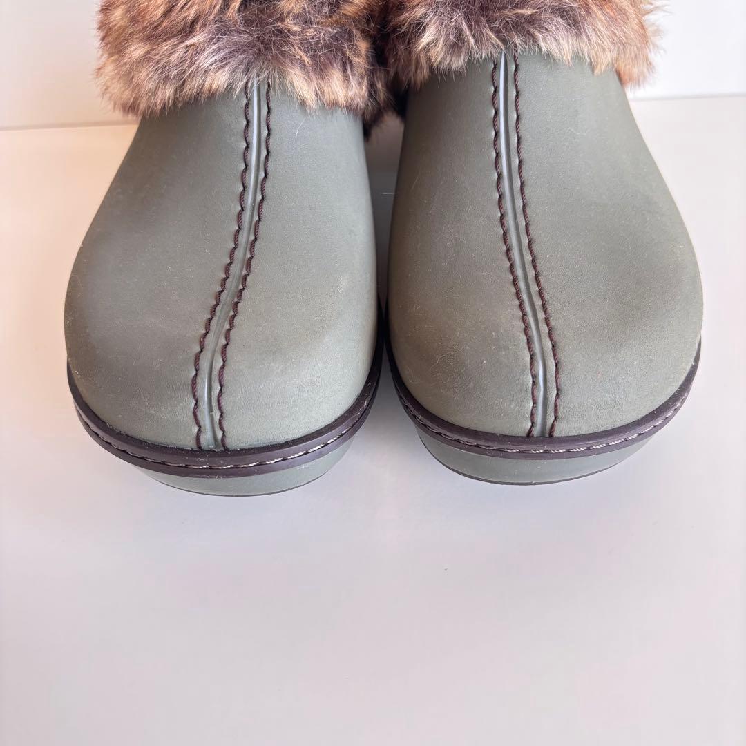 【美品】crocs コブラー　クロックス　厚底　サボ　ボア付　クロッグ