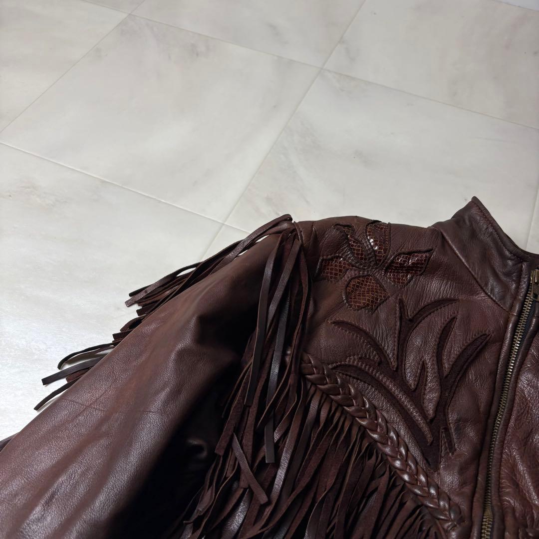 HOWARD'S 本革 USA製 ウエスタン フリンジ レザージャケット