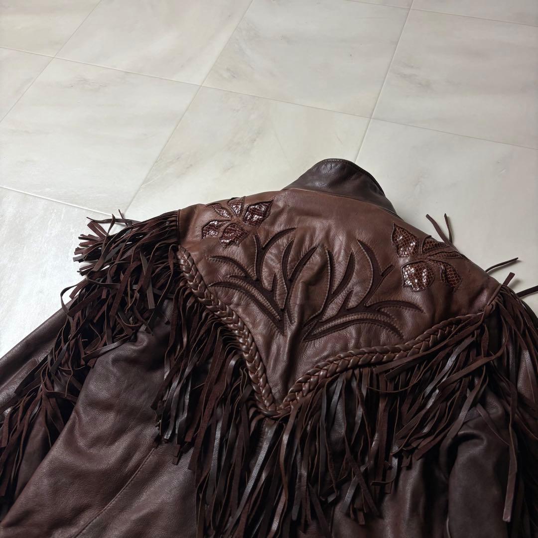 HOWARD'S 本革 USA製 ウエスタン フリンジ レザージャケット