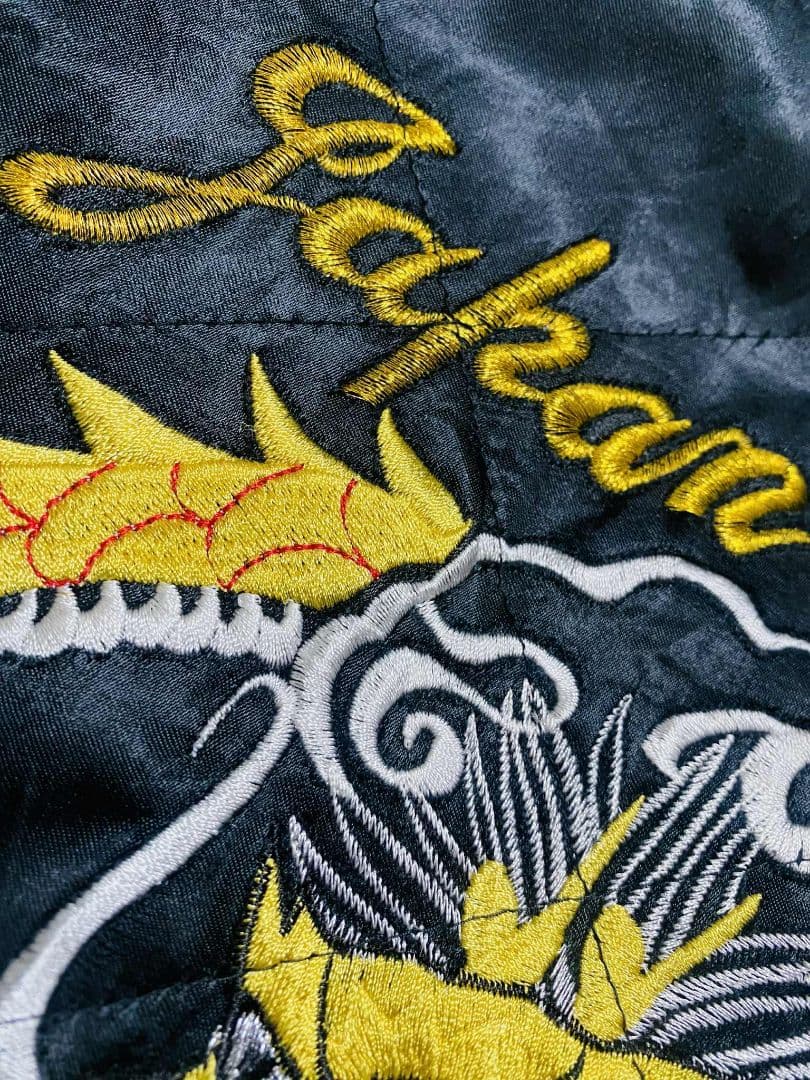 SWITCH 美品 ２面用 日本 スカジャン 虎龍　unisex 別珍 レーヨン