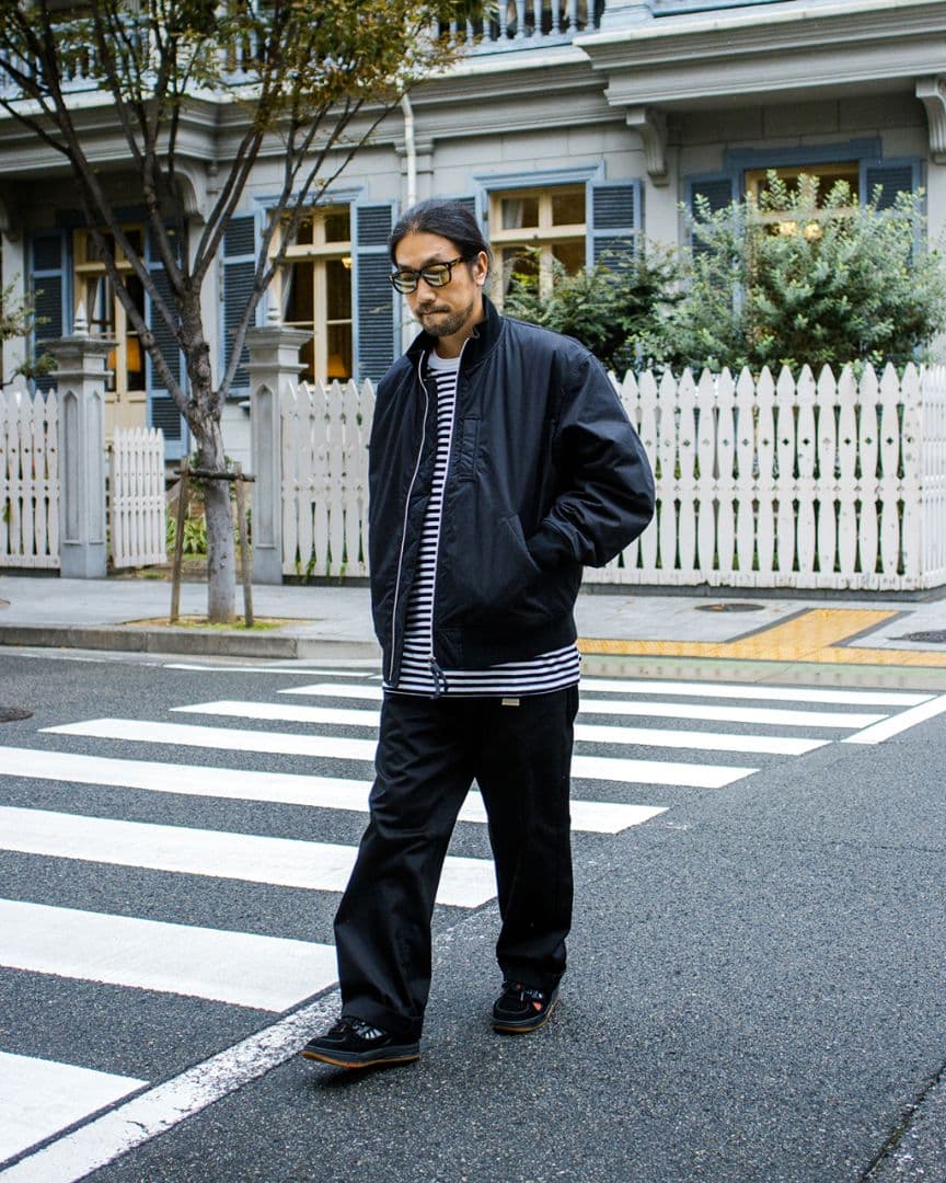 美品　ナナミカ　Insulation Varsity Jacket　黒　L