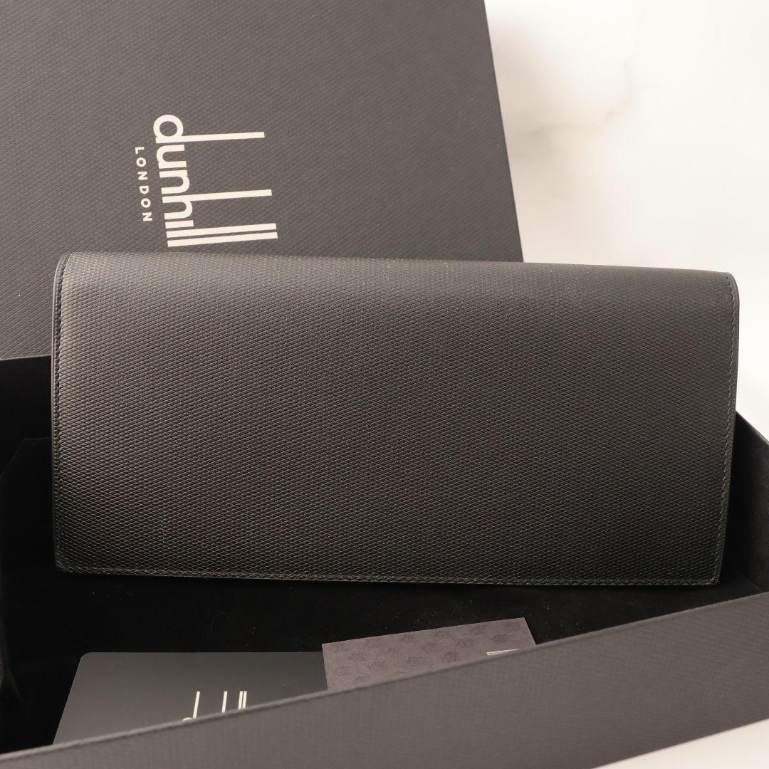 少し難有り dunhill ダンヒル 長財布 トラベルウォレット エンジンターン