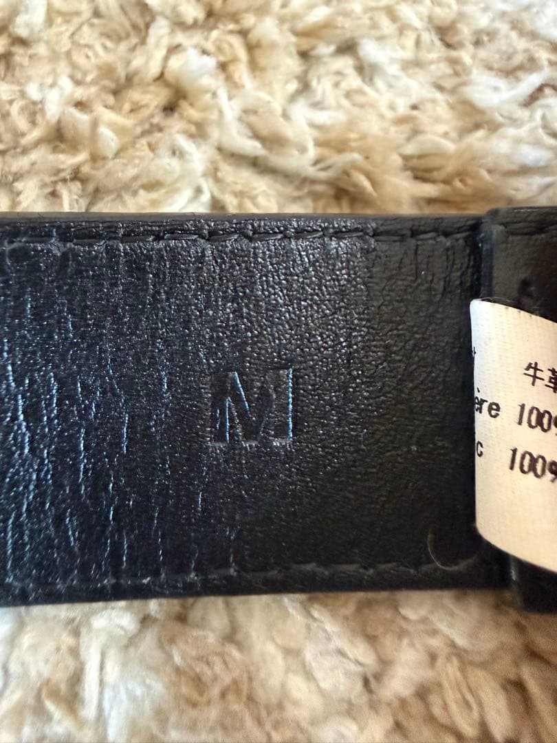 【中古】COMME des GARÇONS ロゴ ベルト ブラック