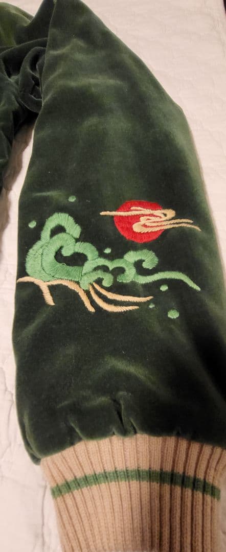 CROPPED HEADS 緑色ベルベットジャケット