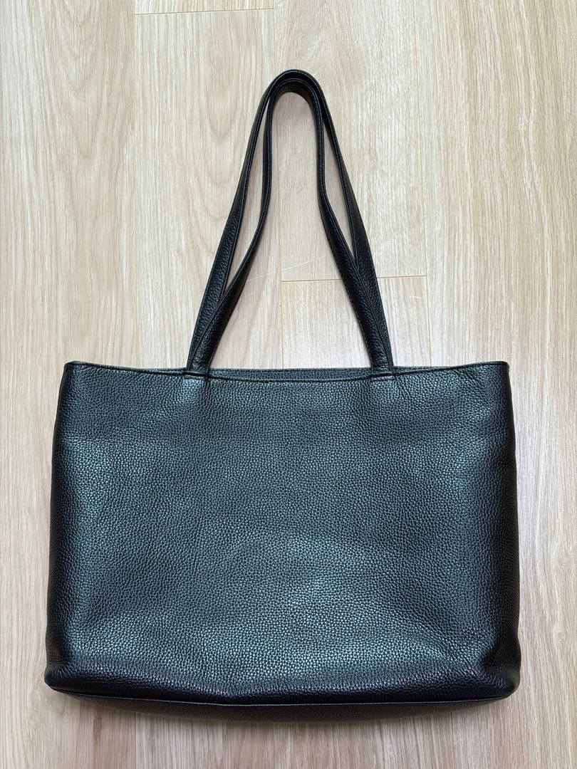 HushTug ハッシュタグ ビジネスバッグ レザートートバッグ ブラック A4