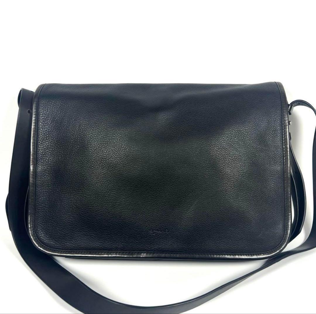 【極美品】agnes b. レザーバッグ　ニュースボーイ