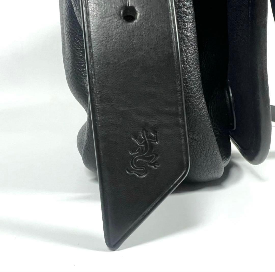 【極美品】agnes b. レザーバッグ　ニュースボーイ