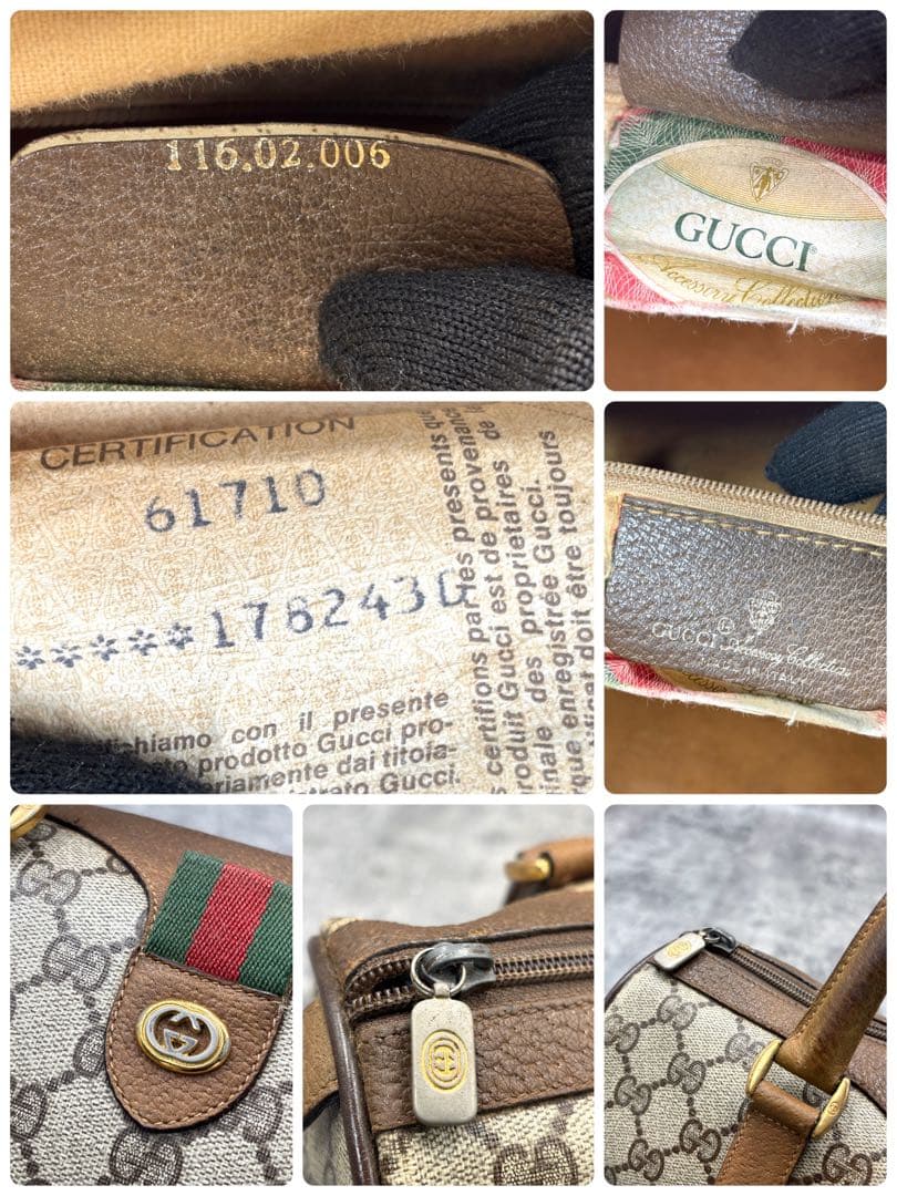 ✨希少✨GUCCI シェリーライン GG ボストンバッグ ハンド レザー ロゴ