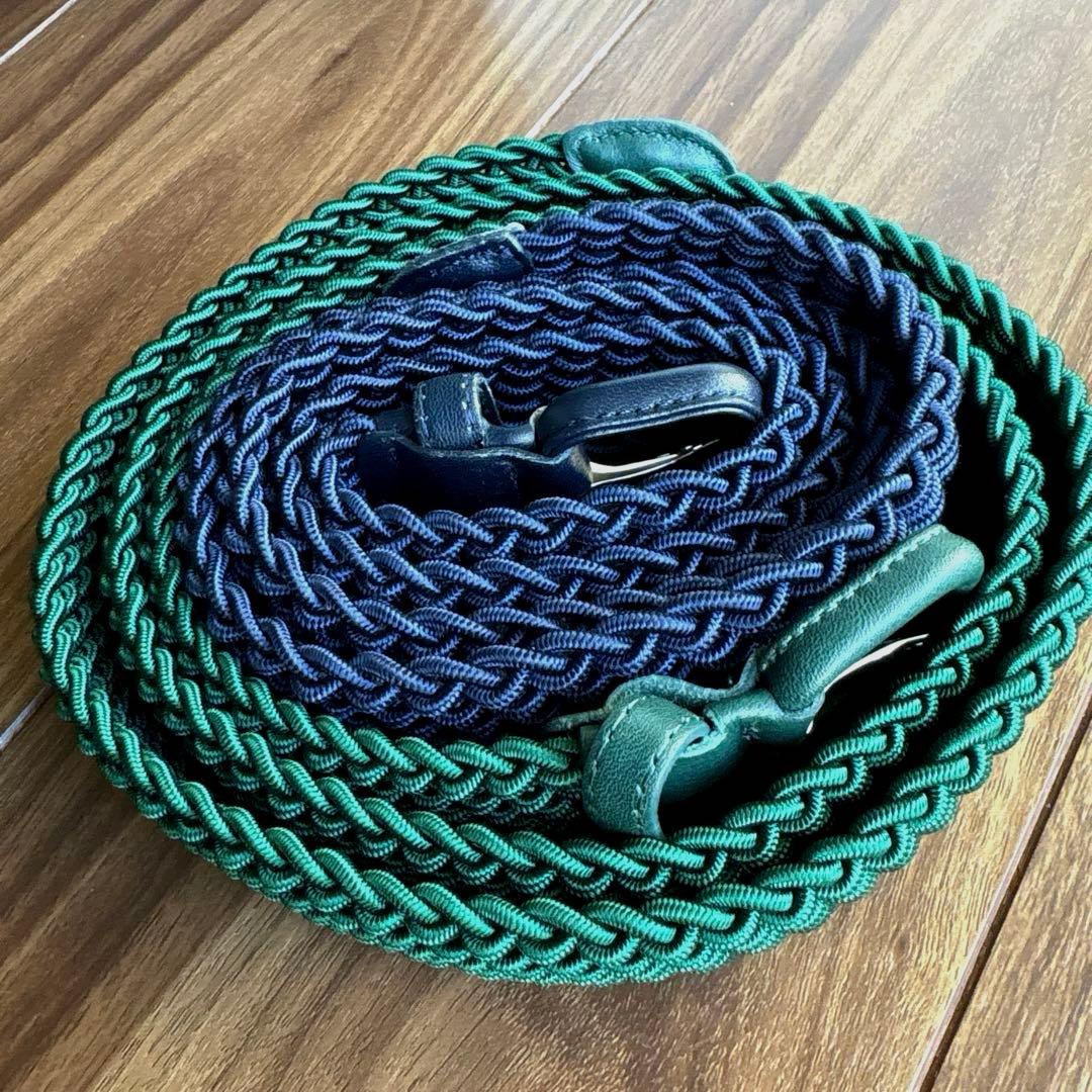 新品未使用 Charvet 革巻き メッシュベルト 箱入り