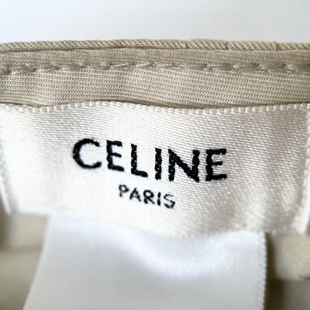 美品 セリーヌ トリオンフ キャップ バニラ ベージュ 帽子 L CELINE
