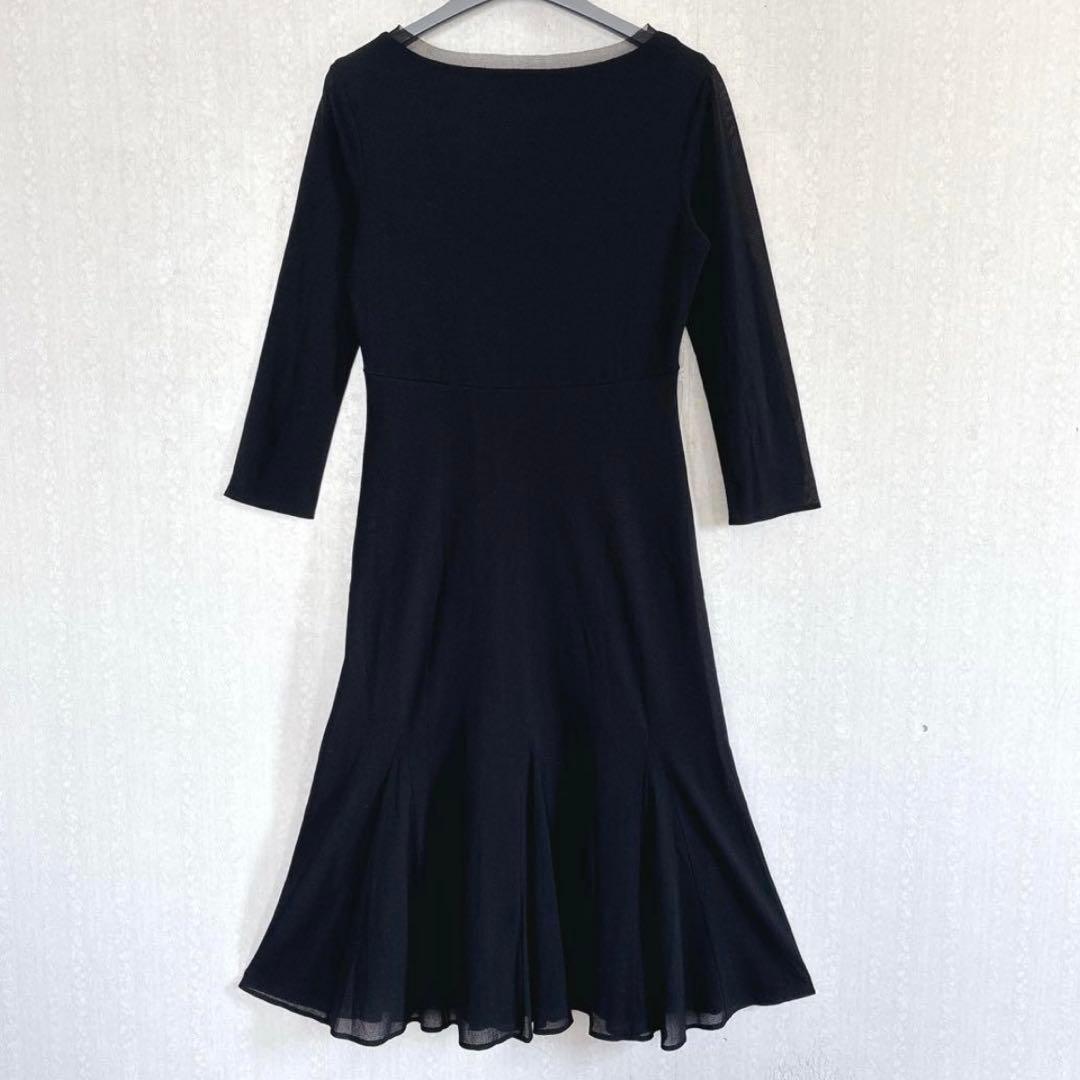 ヴィヴィアンタム フレアワンピース 花柄 刺繍 マーメイド パワーネット シアー