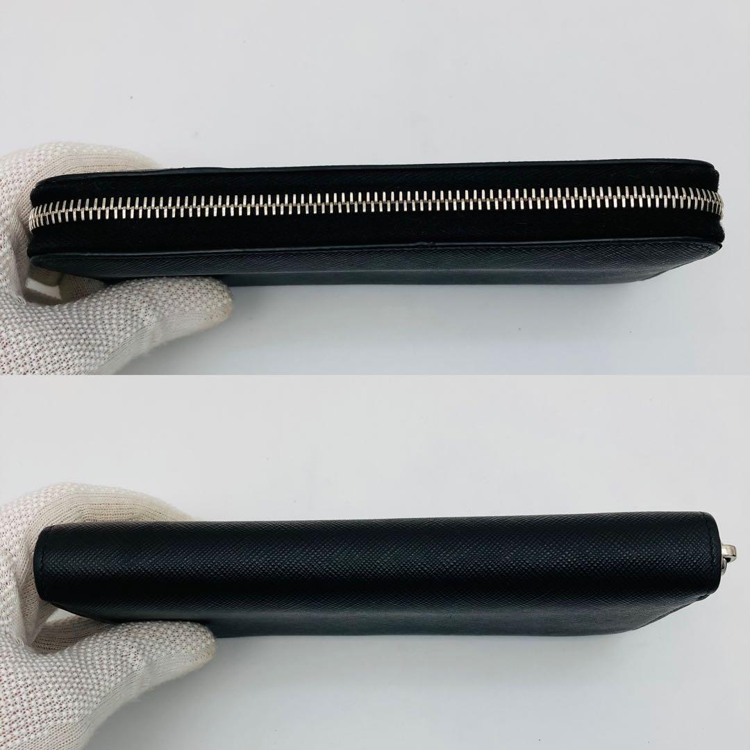 美品 PRADA プラダ サフィアーノ ラウンドジップ 長財布 女 男 548