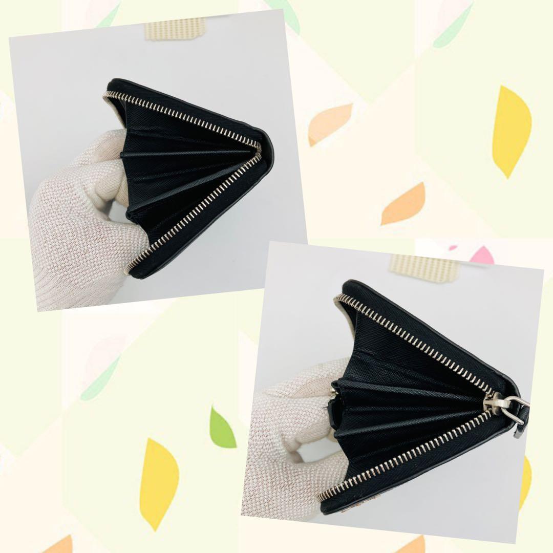 美品 PRADA プラダ サフィアーノ ラウンドジップ 長財布 女 男 548
