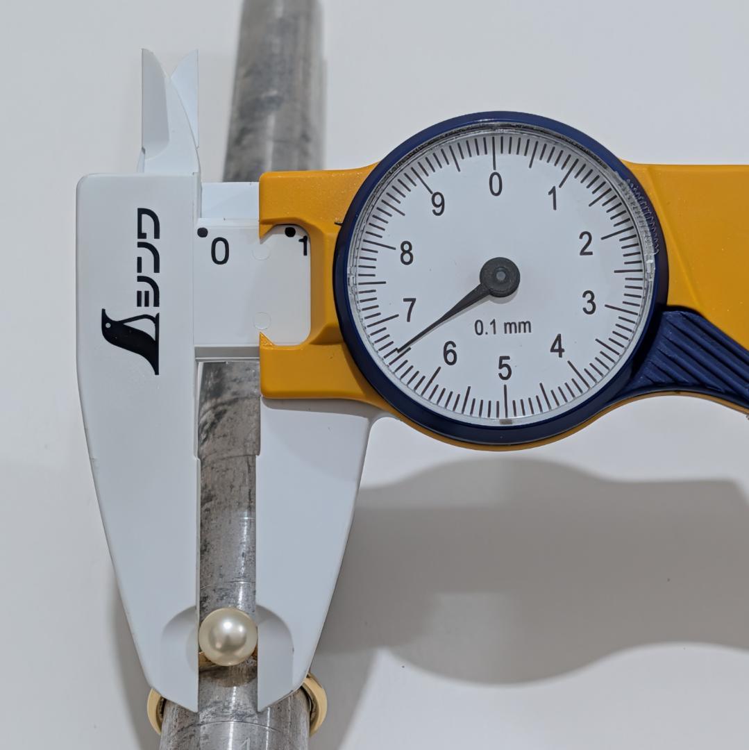 2020 タサキパールリングK18YGイエローゴールド13号6.6mm