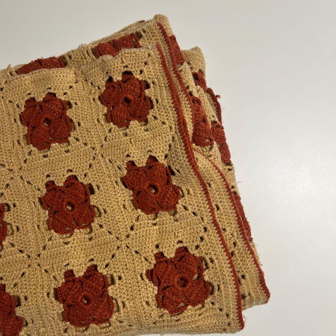 ヴィンテージ かぎ編み ブランケット