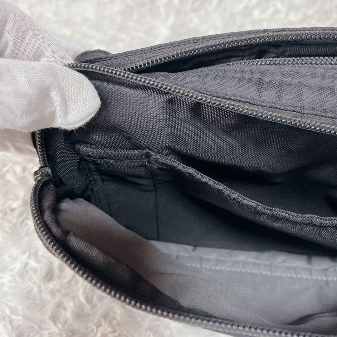 【美品】PORTER FLASH フラッシュ ボディバッグ 2層 ブラック