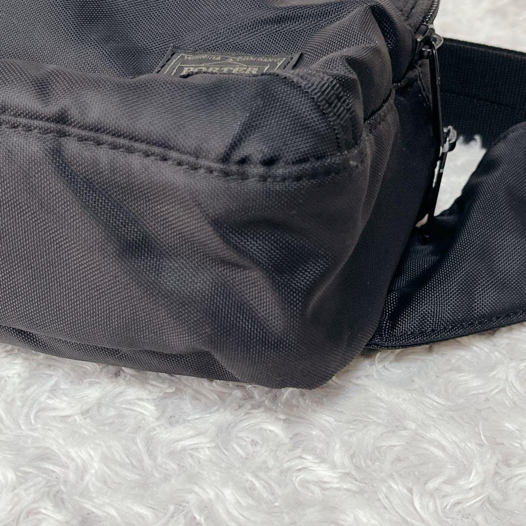 【美品】PORTER FLASH フラッシュ ボディバッグ 2層 ブラック