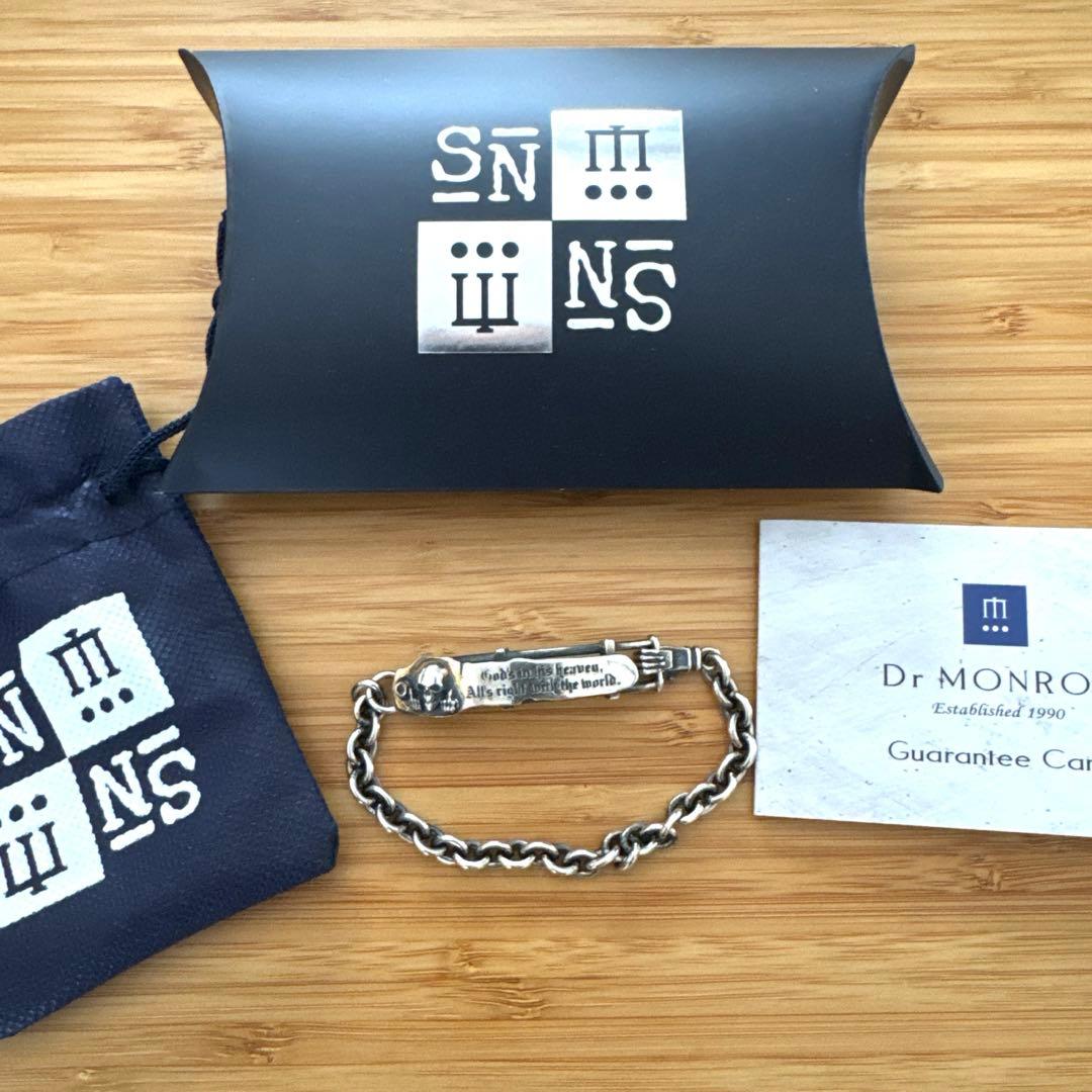 Dr MONROE BR-36-SV スカル ボーンハンド ブレスレット 925