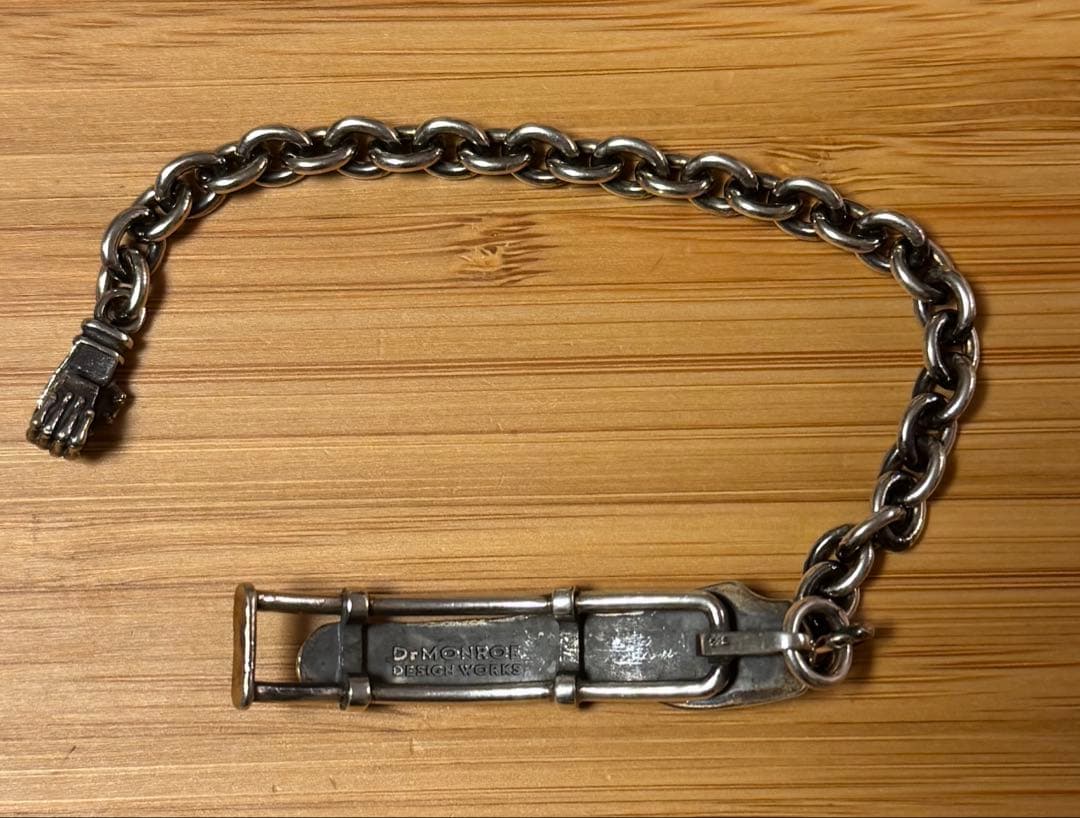 Dr MONROE BR-36-SV スカル ボーンハンド ブレスレット 925