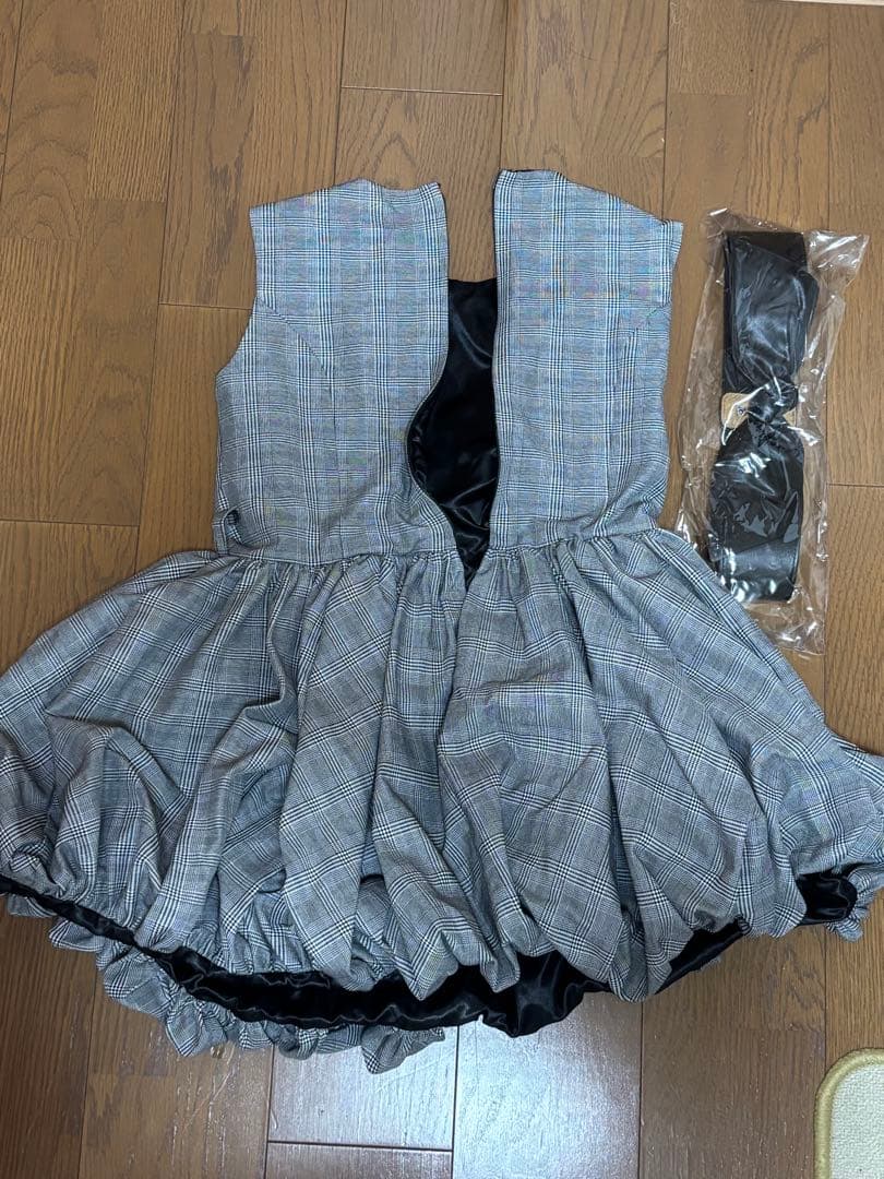 treaturself タータンチェックバルーンワンピース