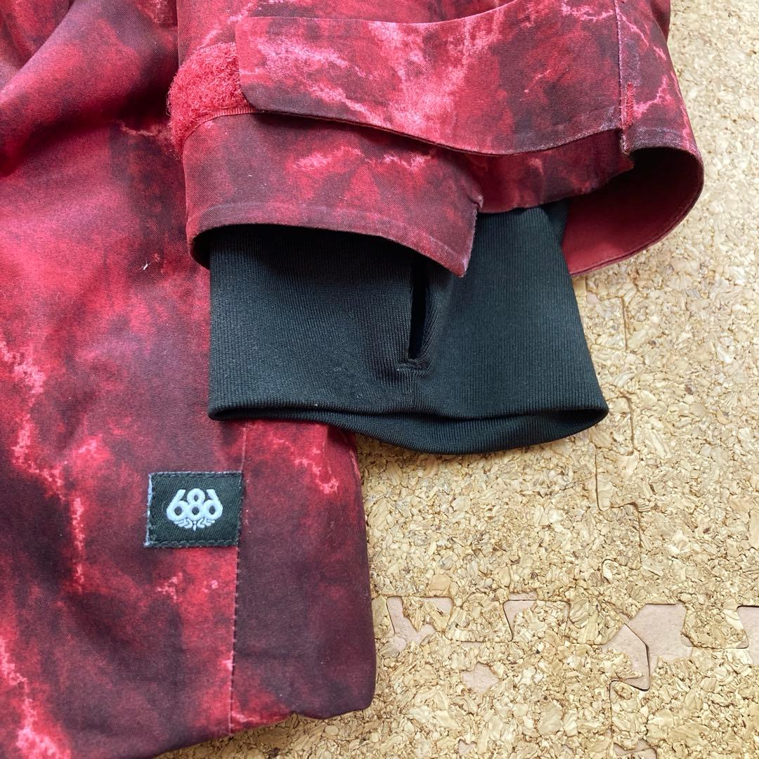 【美品】686ゴアテックスGORE-TEXスノボジャケット スノボXLメンズ赤柄