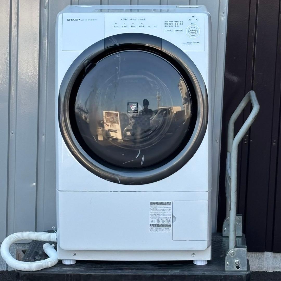 ＊送料込！設置対応2023◎SHARP 洗濯乾燥機ES-S7H-WR 洗濯7kg