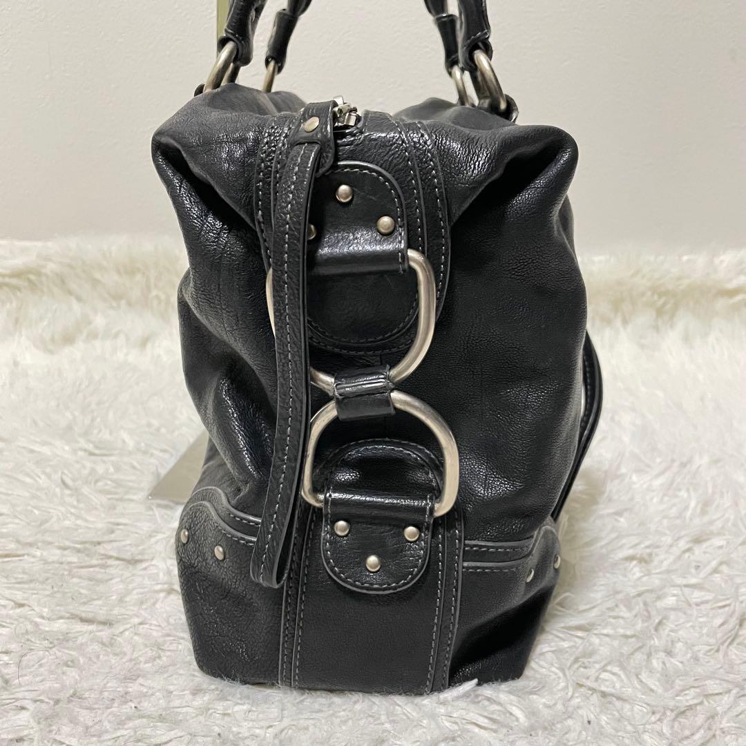 バッグ Vintage Bally Y2K Handbag Black Studs