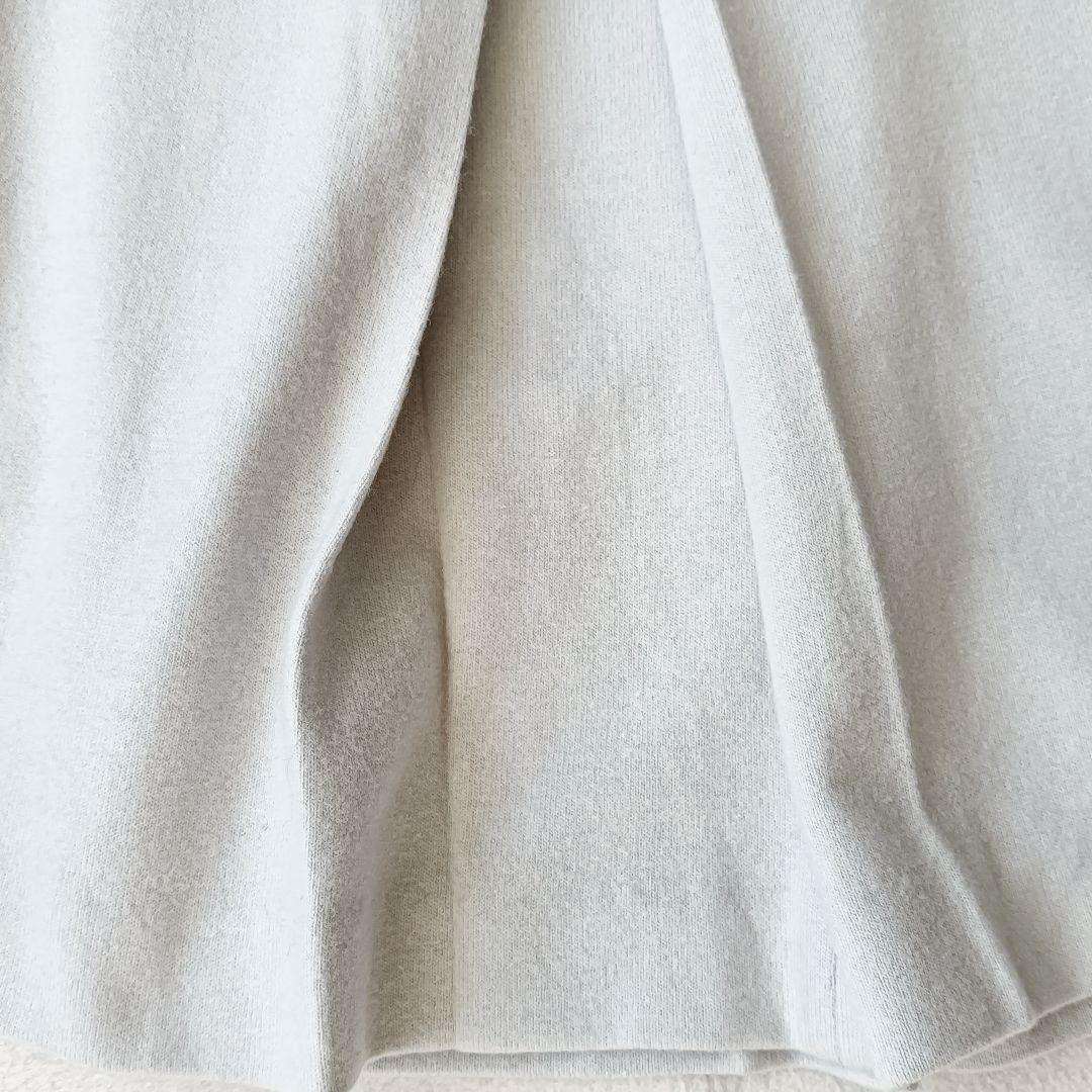 【ファビアナフィリッピ】ウール混ボックスプリーツスカート ウエストリブ