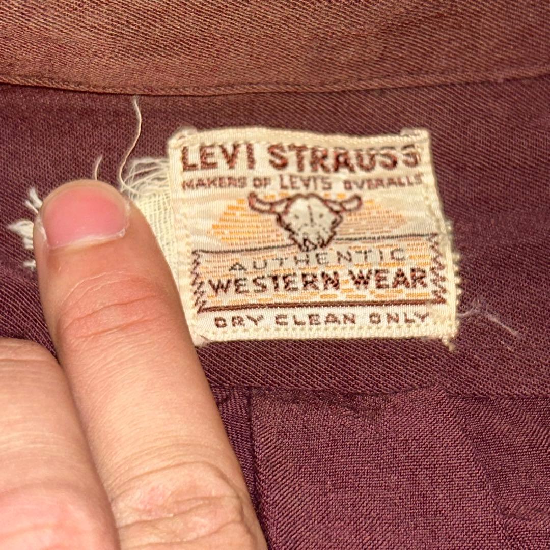 50s Levi’s ショートホーン ギャバジン　ウエスタンシャツ