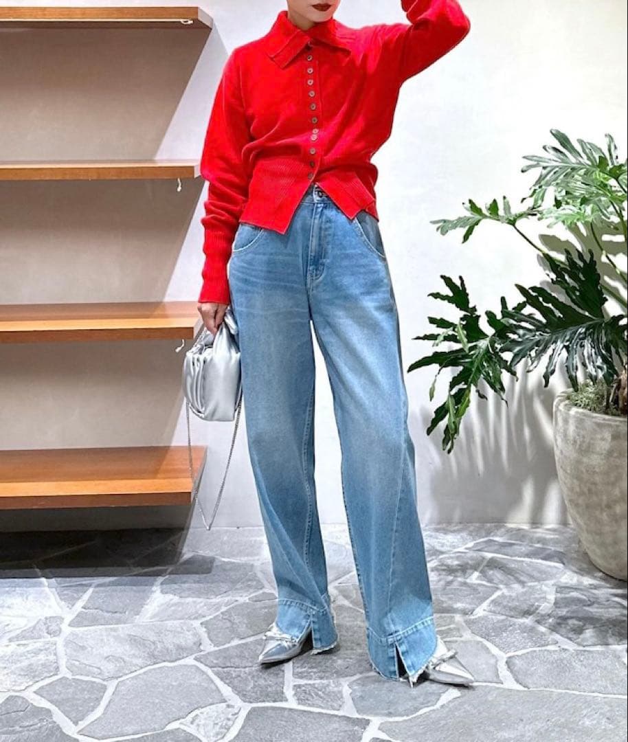 ADAM ET ROPÉ ルーズフィットアジャストデニム サックス 38