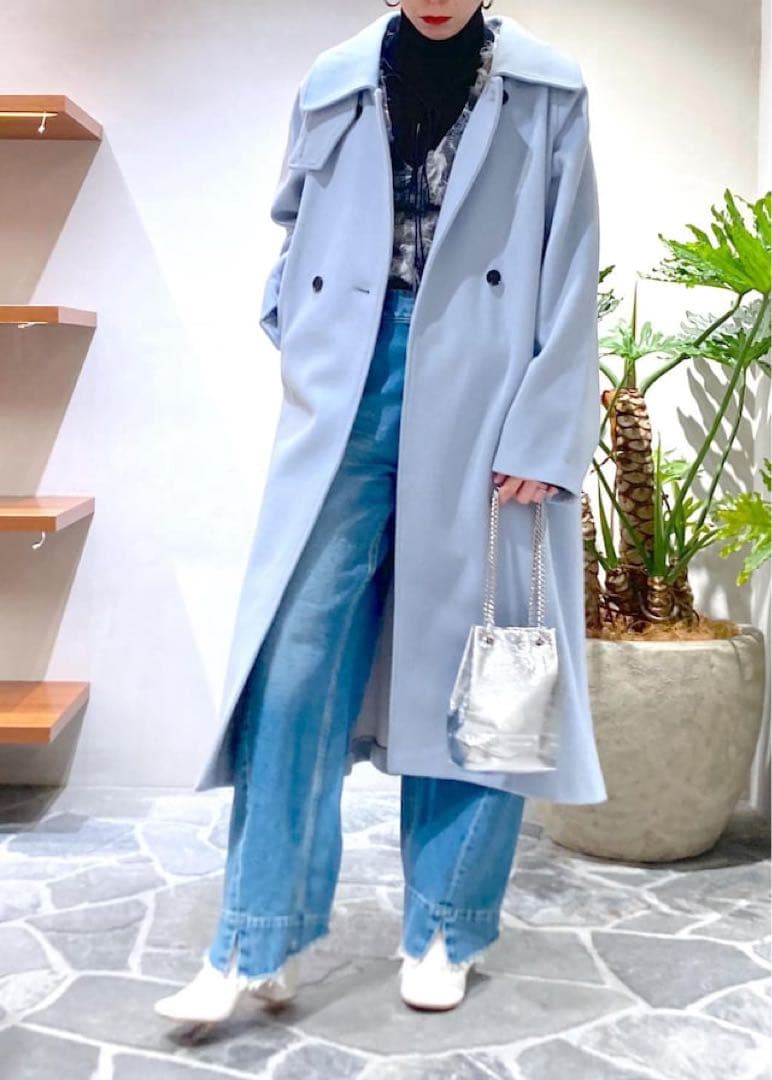 ADAM ET ROPÉ ルーズフィットアジャストデニム サックス 38