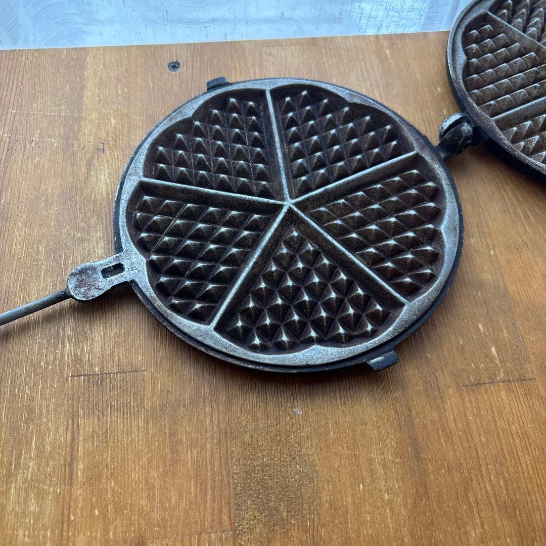 スウェーデン　ワッフル　アンティーク　メーカー　ワッフル型