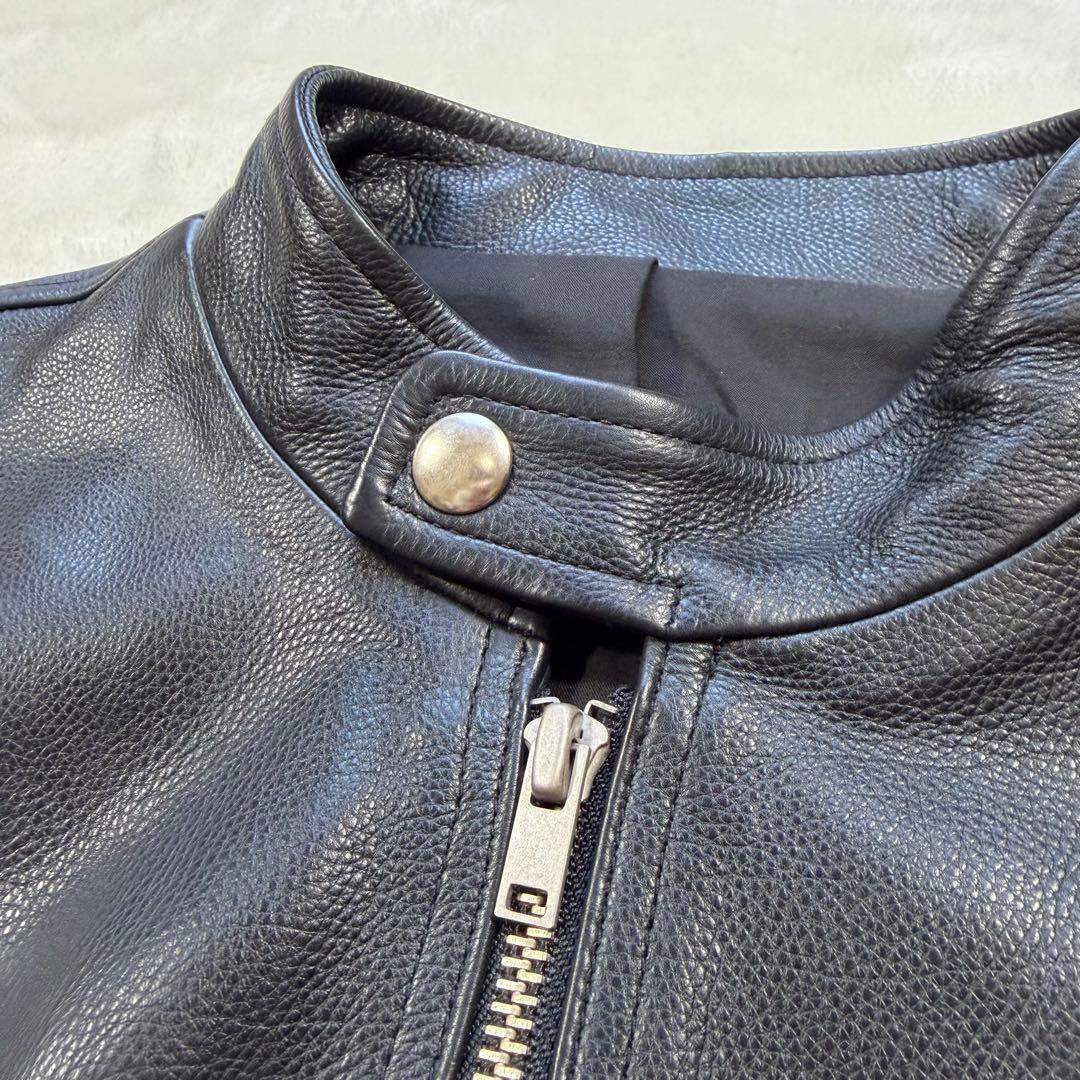 極美品 SCYE サイ 牛革 カウレザー シングルライダース ブラック 38 M